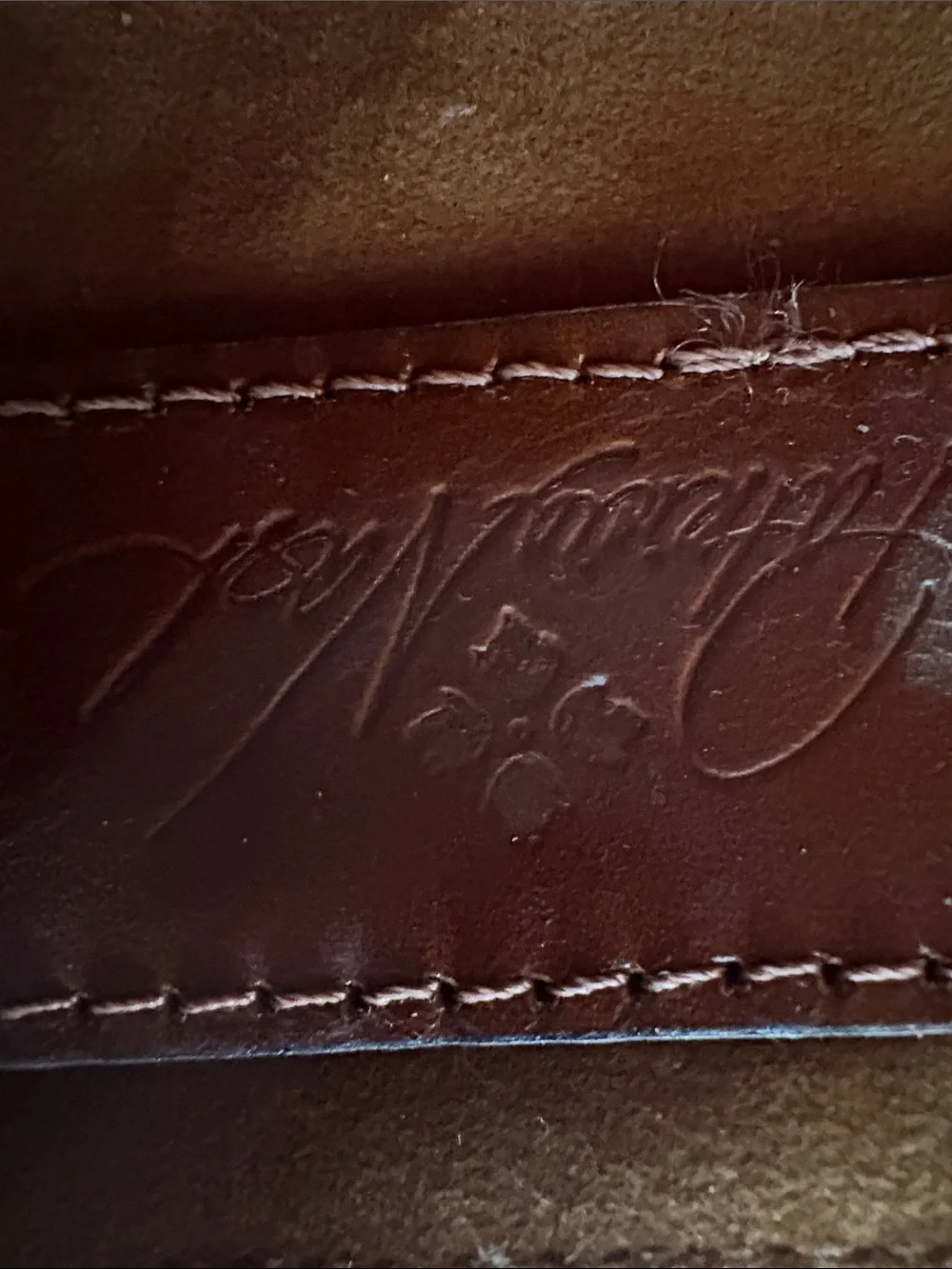 Patricia Nash Brown and Turquoise Tooled Leather Wristlet